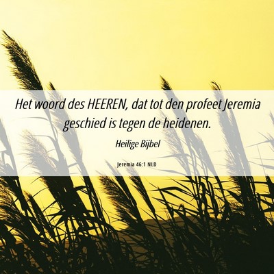 Picture 06 - Jeremia 46:1 NLD - Het woord des HEEREN, dat tot den profeet Jeremia - Bible Verse Picture