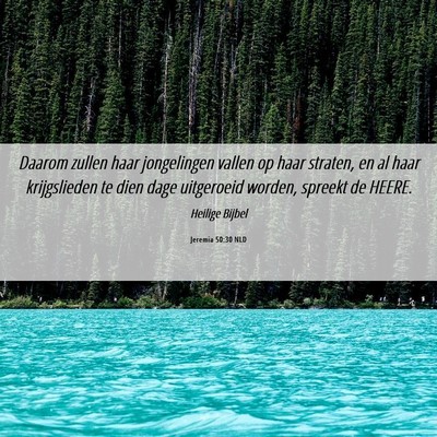 Picture 06 - Jeremia 50:30 NLD - Daarom zullen haar jongelingen vallen op haar - Bible Verse Picture