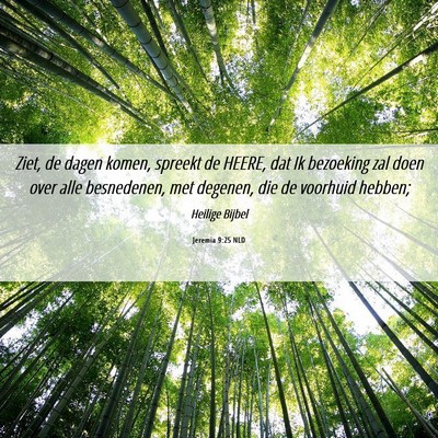 Picture 06 - Jeremia 9:25 NLD - Ziet, de dagen komen, spreekt de HEERE, dat Ik - Bible Verse Picture