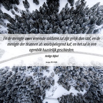 Picture 06 - Jesaja 29:5 NLD - En de menigte uwer vreemde soldaten zal zijn - Bible Verse Picture