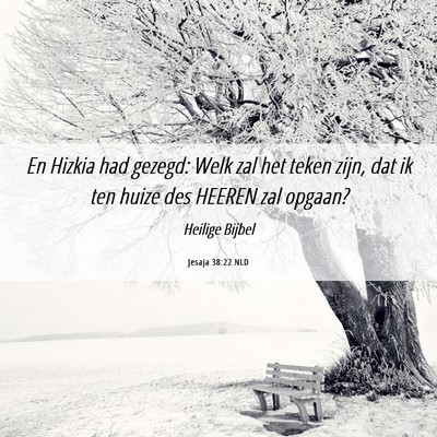Picture 06 - Jesaja 38:22 NLD - En Hizkia had gezegd: Welk zal het teken zijn, - Bible Verse Picture