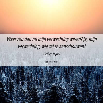 Picture 06 - Job 17:15 NLD - Waar zou dan nu mijn verwachting wezen? Ja, mijn - Bible Verse Picture