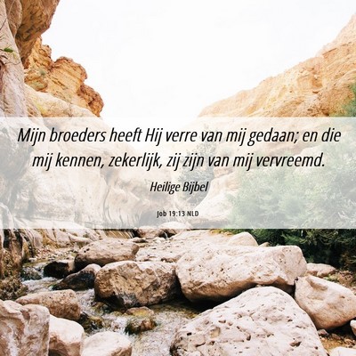 Picture 06 - Job 19:13 NLD - Mijn broeders heeft Hij verre van mij gedaan; en - Bible Verse Picture
