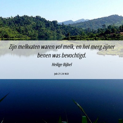 Picture 06 - Job 21:24 NLD - Zijn melkvaten waren vol melk, en het merg zijner - Bible Verse Picture
