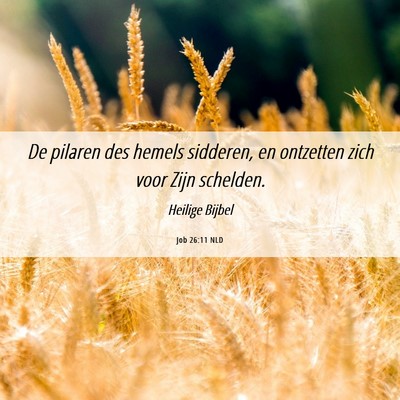 Picture 06 - Job 26:11 NLD - De pilaren des hemels sidderen, en ontzetten zich - Bible Verse Picture