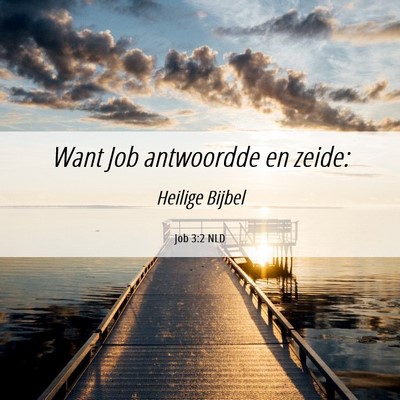 Picture 06 - Job 3:2 NLD - Want Job antwoordde en - Bible Verse Picture