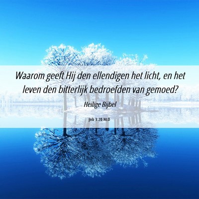 Picture 06 - Job 3:20 NLD - Waarom geeft Hij den ellendigen het licht, en het - Bible Verse Picture