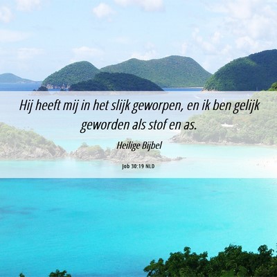 Picture 06 - Job 30:19 NLD - Hij heeft mij in het slijk geworpen, en ik ben - Bible Verse Picture