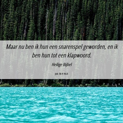 Picture 06 - Job 30:9 NLD - Maar nu ben ik hun een snarenspel geworden, en ik - Bible Verse Picture