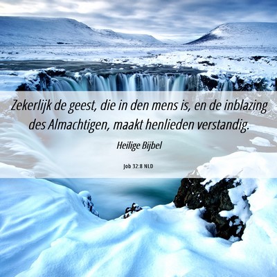 Picture 06 - Job 32:8 NLD - Zekerlijk de geest, die in den mens is, en de - Bible Verse Picture