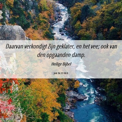 Picture 06 - Job 36:33 NLD - Daarvan verkondigt Zijn geklater, en het vee; ook - Bible Verse Picture
