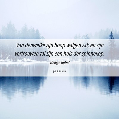 Picture 06 - Job 8:14 NLD - Van denwelke zijn hoop walgen zal; en zijn - Bible Verse Picture