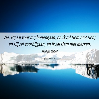 Picture 06 - Job 9:11 NLD - Zie, Hij zal voor mij henengaan, en ik zal Hem - Bible Verse Picture