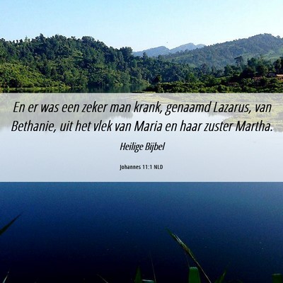 Picture 06 - Johannes 11:1 NLD - En er was een zeker man krank, genaamd Lazarus, - Bible Verse Picture
