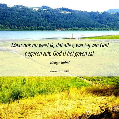 Picture 06 - Johannes 11:22 NLD - Maar ook nu weet ik, dat alles, wat Gij van God - Bible Verse Picture
