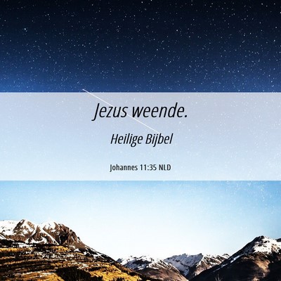 Picture 06 - Johannes 11:35 NLD - Jezus - Bible Verse Picture