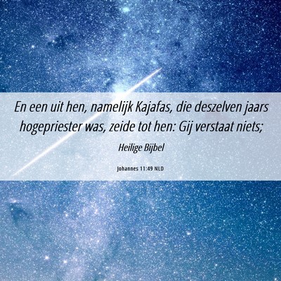 Picture 06 - Johannes 11:49 NLD - En een uit hen, namelijk Kajafas, die deszelven - Bible Verse Picture