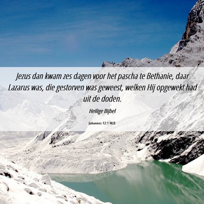 Picture 06 - Johannes 12:1 NLD - Jezus dan kwam zes dagen voor het pascha te - Bible Verse Picture