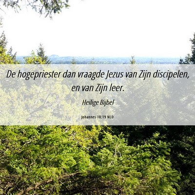 Picture 06 - Johannes 18:19 NLD - De hogepriester dan vraagde Jezus van Zijn - Bible Verse Picture