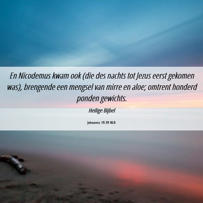 Picture 06 - Johannes 19:39 NLD - En Nicodemus kwam ook (die des nachts tot Jezus - Bible Verse Picture