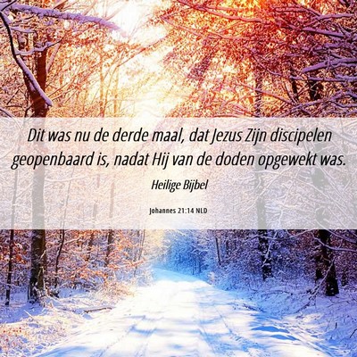 Picture 06 - Johannes 21:14 NLD - Dit was nu de derde maal, dat Jezus Zijn - Bible Verse Picture