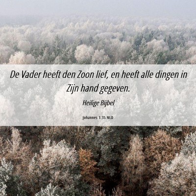 Picture 06 - Johannes 3:35 NLD - De Vader heeft den Zoon lief, en heeft alle - Bible Verse Picture