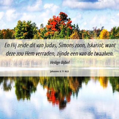 Picture 06 - Johannes 6:71 NLD - En Hij zeide dit van Judas, Simons zoon, - Bible Verse Picture