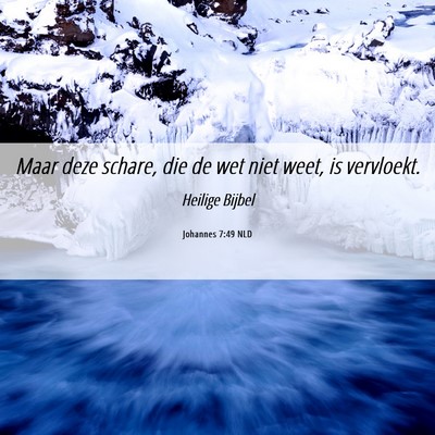Picture 06 - Johannes 7:49 NLD - Maar deze schare, die de wet niet weet, is - Bible Verse Picture