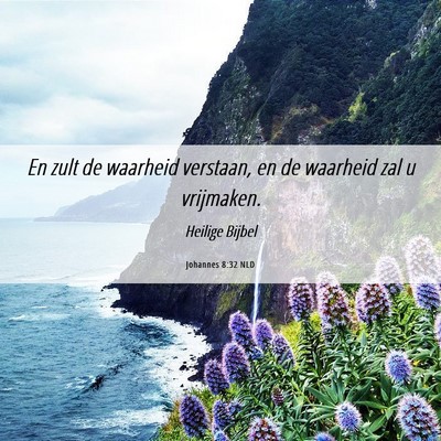 Picture 06 - Johannes 8:32 NLD - En zult de waarheid verstaan, en de waarheid zal - Bible Verse Picture