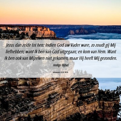 Picture 06 - Johannes 8:42 NLD - Jezus dan zeide tot hen: Indien God uw Vader - Bible Verse Picture