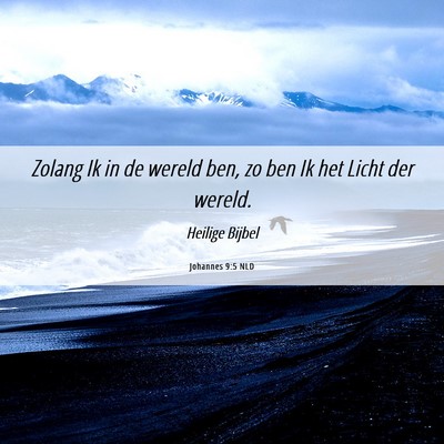 Picture 06 - Johannes 9:5 NLD - Zolang Ik in de wereld ben, zo ben Ik het Licht - Bible Verse Picture