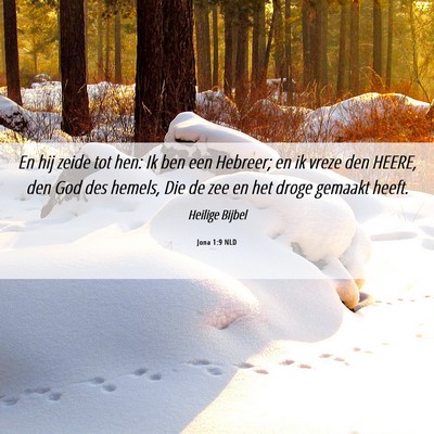 Picture 06 - Jona 1:9 NLD - En hij zeide tot hen: Ik ben een Hebreer; en ik - Bible Verse Picture