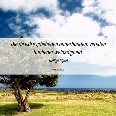 Picture 06 - Jona 2:8 NLD - Die de valse ijdelheden onderhouden, verlaten - Bible Verse Picture