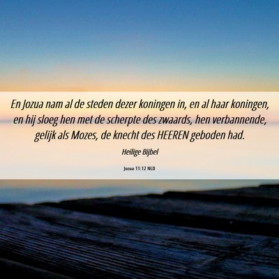 Picture 06 - Jozua 11:12 NLD - En Jozua nam al de steden dezer koningen in, en - Bible Verse Picture