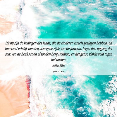Picture 06 - Jozua 12:1 NLD - Dit nu zijn de koningen des lands, die de - Bible Verse Picture