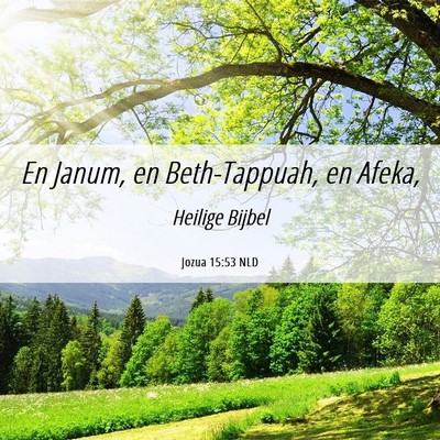 Picture 06 - Jozua 15:53 NLD - En Janum, en Beth-Tappuah, en - Bible Verse Picture