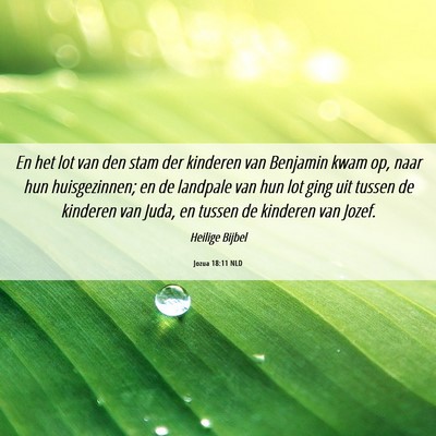 Picture 06 - Jozua 18:11 NLD - En het lot van den stam der kinderen van Benjamin - Bible Verse Picture