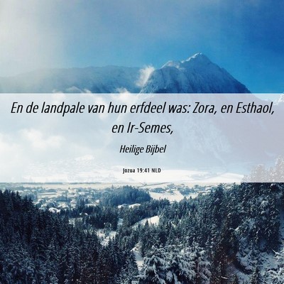 Picture 06 - Jozua 19:41 NLD - En de landpale van hun erfdeel was: Zora, en - Bible Verse Picture