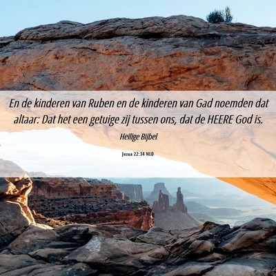 Picture 06 - Jozua 22:34 NLD - En de kinderen van Ruben en de kinderen van Gad - Bible Verse Picture