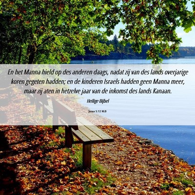 Picture 06 - Jozua 5:12 NLD - En het Manna hield op des anderen daags, nadat - Bible Verse Picture