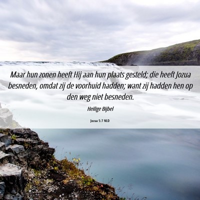 Picture 06 - Jozua 5:7 NLD - Maar hun zonen heeft Hij aan hun plaats gesteld; - Bible Verse Picture