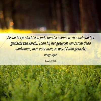 Picture 06 - Jozua 7:17 NLD - Als hij het geslacht van Juda deed aankomen, zo - Bible Verse Picture