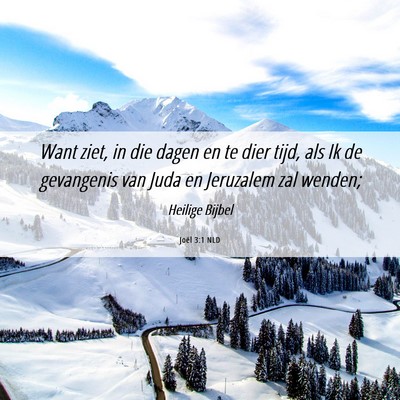 Picture 06 - Joël 3:1 NLD - Want ziet, in die dagen en te dier tijd, als Ik - Bible Verse Picture