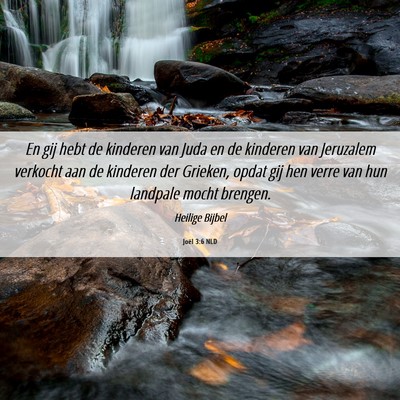Picture 06 - Joël 3:6 NLD - En gij hebt de kinderen van Juda en de kinderen - Bible Verse Picture