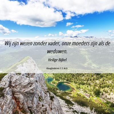 Picture 06 - Klaagliederen 5:3 NLD - Wij zijn wezen zonder vader, onze moeders zijn - Bible Verse Picture