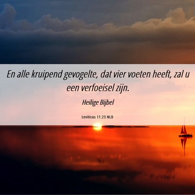 Picture 06 - Leviticus 11:23 NLD - En alle kruipend gevogelte, dat vier voeten - Bible Verse Picture
