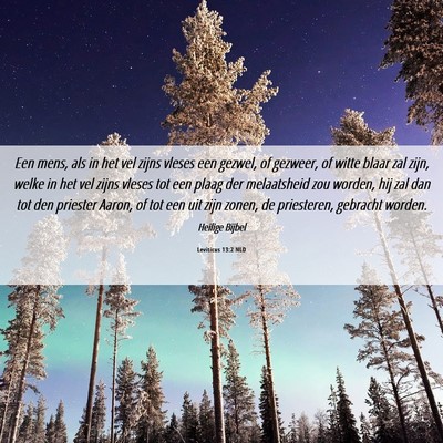 Picture 06 - Leviticus 13:2 NLD - Een mens, als in het vel zijns vleses een gezwel, - Bible Verse Picture