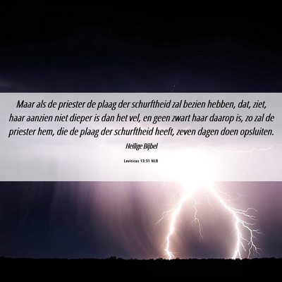 Picture 06 - Leviticus 13:31 NLD - Maar als de priester de plaag der schurftheid zal - Bible Verse Picture