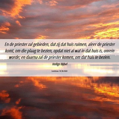 Picture 06 - Leviticus 14:36 NLD - En de priester zal gebieden, dat zij dat huis - Bible Verse Picture