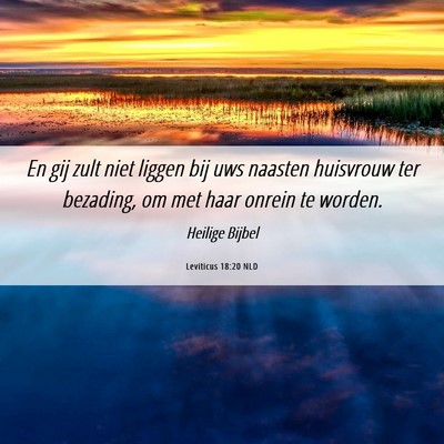 Picture 06 - Leviticus 18:20 NLD - En gij zult niet liggen bij uws naasten huisvrouw - Bible Verse Picture